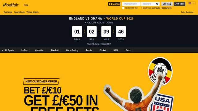 Betfair Casino casino screenshot